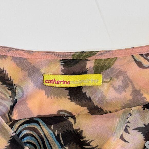 Catherine Malandrino Silk print dress with sequins size S - Picture 3 of 11